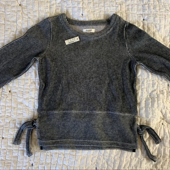 NWT Madewell French Rib Side-Tie Pullover - Picture 7 of 13